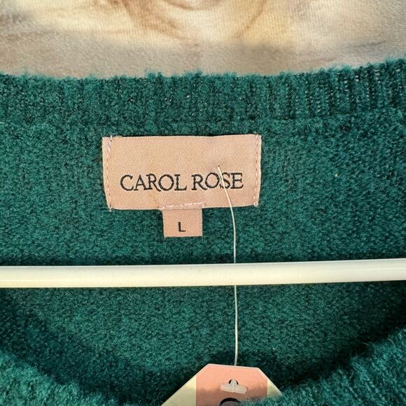 Carol Rose Green Crew Neck Sweater Size Large - Picture 6 of 9